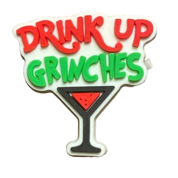 Drink Up Grinches Croc Charm - Picture 1 of 3